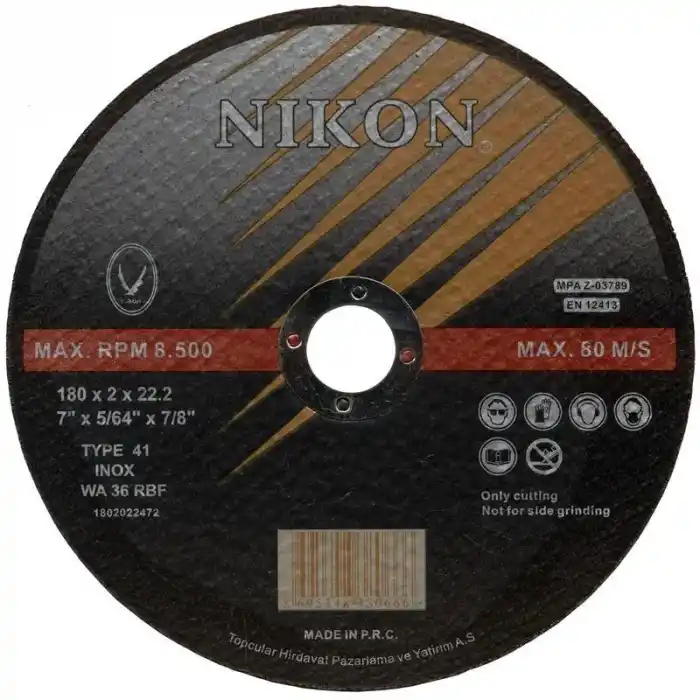 Nikon NIK38051 115x1.6x22mm Düz İnox Kesme Taşı