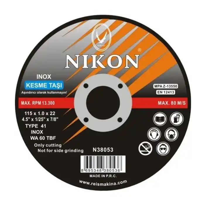 Nikon NIK38053 115x1x22mm Düz İnox Kesme Taşı