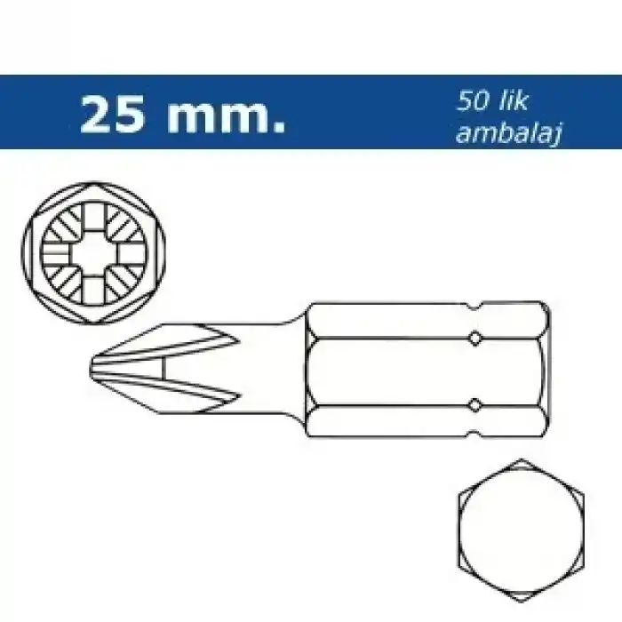 Proscr SCR03053 25mm Yıldız Bits Uç