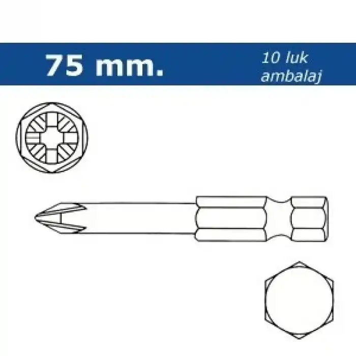 Proscr SCR03079 PH4 75mm Yıldız Bits Ucu