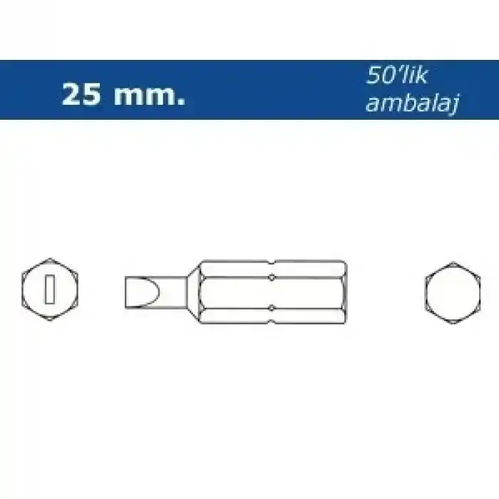 Proscr SCR03109 SL5.5 25mm Düz Bits Ucu