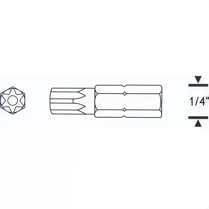 Proscr SCR03205 T9 25mm Delikli Torx Bits Ucu
