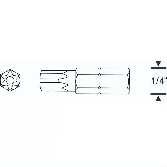 Proscr SCR03205 T9 25mm Delikli Torx Bits Ucu