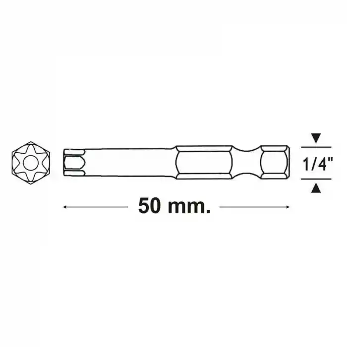 Proscr SCR03225 T30 50mm Delikli Torx Bits Ucu