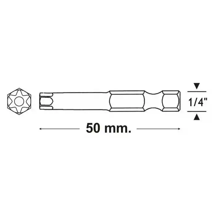 Proscr SCR03225 T30 50mm Delikli Torx Bits Ucu