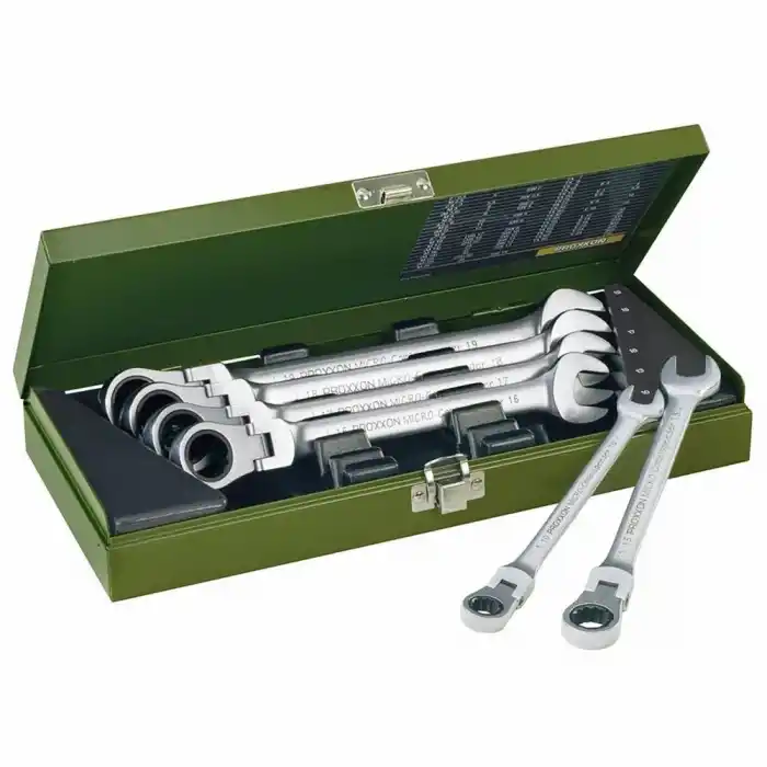 Proxxon 23068 Mafsallı Cırcırlı Mafsallı Kombine Anahtar Takımı 7 Parça