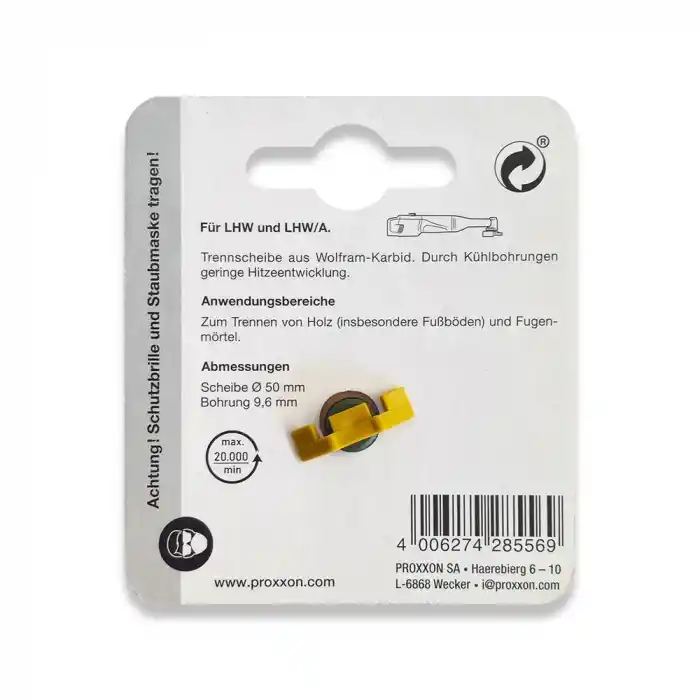 Proxxon 28556 LHW ve LHW/A için Tungsten Karbür Kesme Diski 50mm