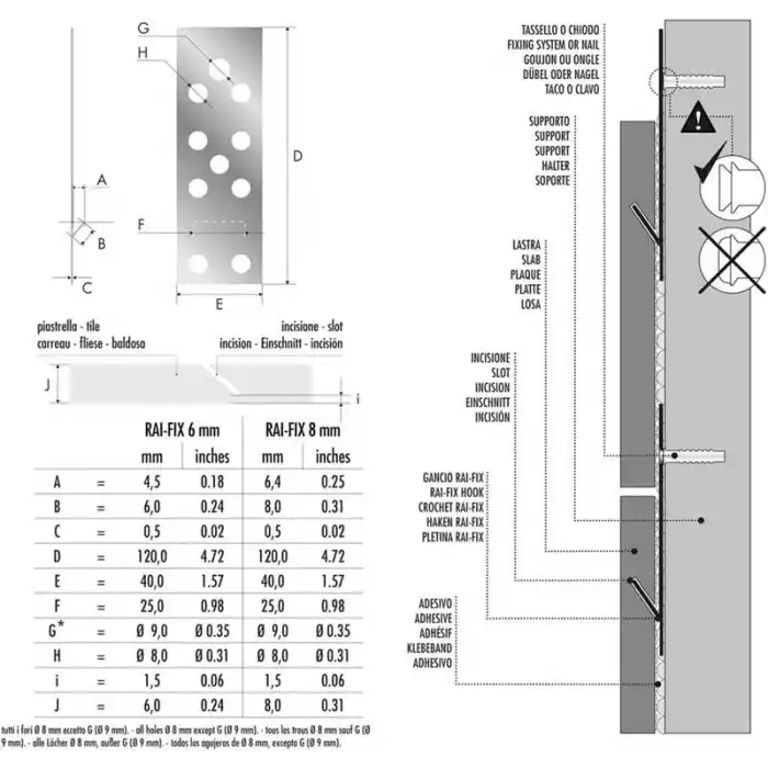 Raimondi RAI-FIX Kanal Açma Makinası için 8mm Paslanmaz Kanca