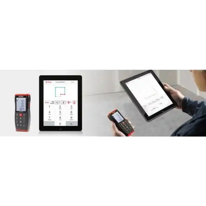 Ridgid 36813 Micro LM-400 Gelişmiş Lazer Metre 70 Metre (Android ve İOS uyumlu)