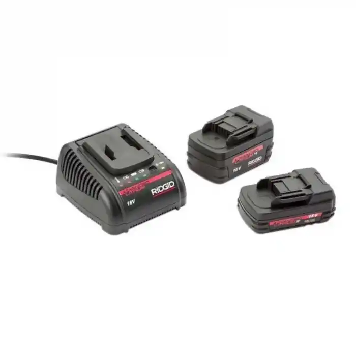 Ridgid 45433 ST-330 için 2 Adet 18V Akü ve 1 Adet Şarj Cihazı Seti