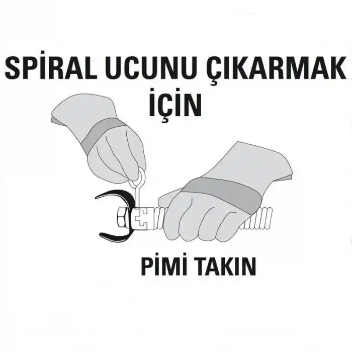 Ridgid 63065 T-217 Oynar Başlıklı Geri Alma Spiral Ucu