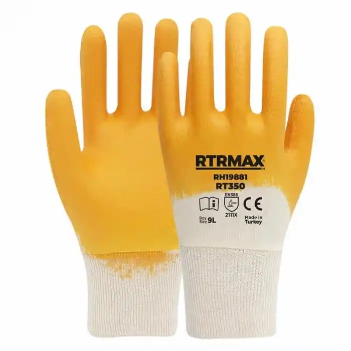 Rtrmax RH19882 RT350 NO:10 Nitril Kaplı Pamuk Eldiven