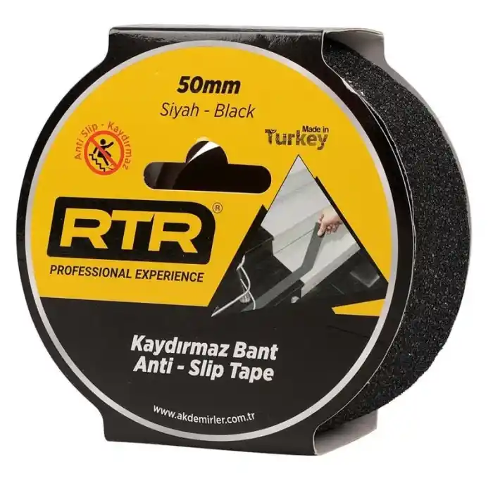 Rtrmax RNMK2515 25mm x 15Mt Merdiven Kaydırmaz Siyah Bant
