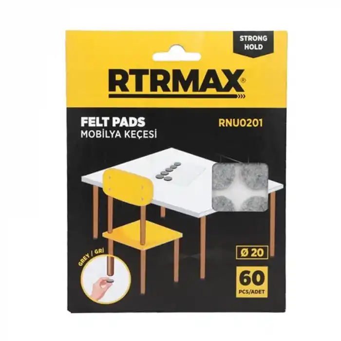 Rtrmax RNU0201 20mm Gri Mobilya Altı Keçesi