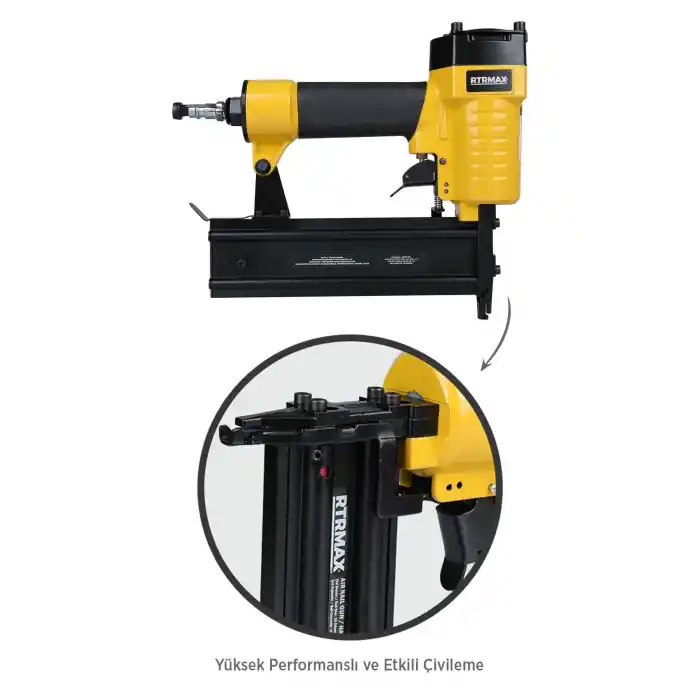 Rtrmax RTM0135 Havalı Çivi Çakma Tabancası 10-50 mm