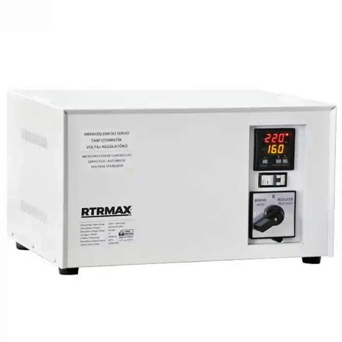 Rtrmax RTM5901 1Kva Monofaze Servo Kontrollü Voltaj Regülatörü