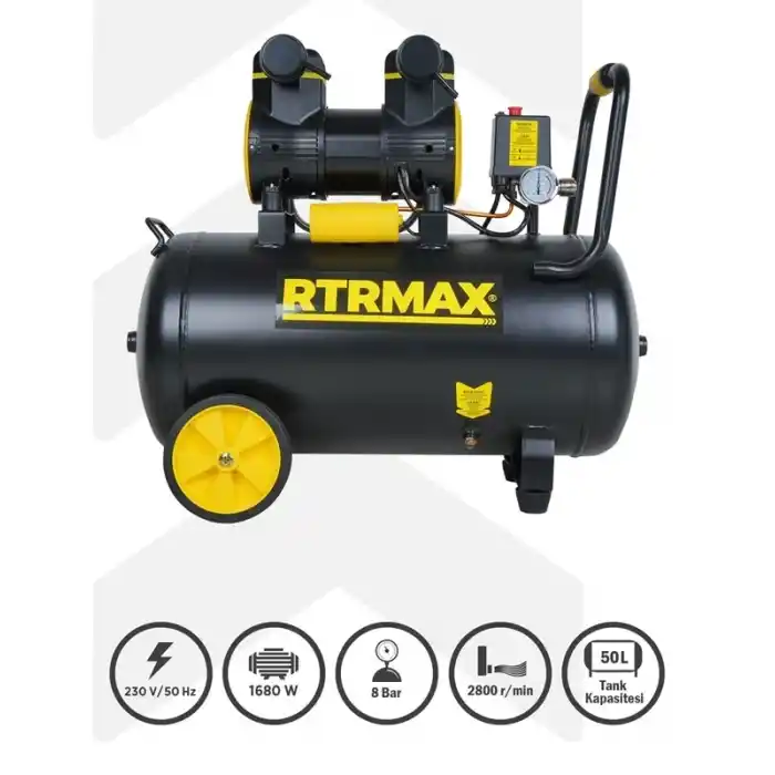 Rtrmax RTM7450 50 Lt 2 Hp Yağsız Hava Kompresörü