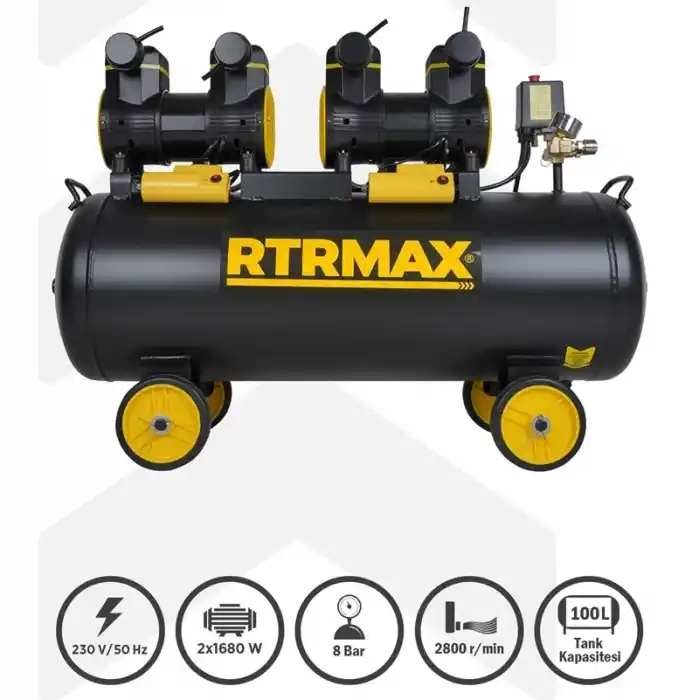 Rtrmax RTM7460 100 Lt 4 Hp Yağsız Hava Kompresörü