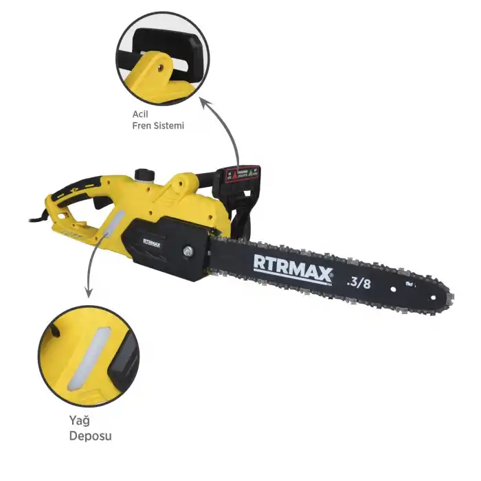Rtrmax RTM9040 Elektrikli Ağaç Testere Motoru 40 Cm