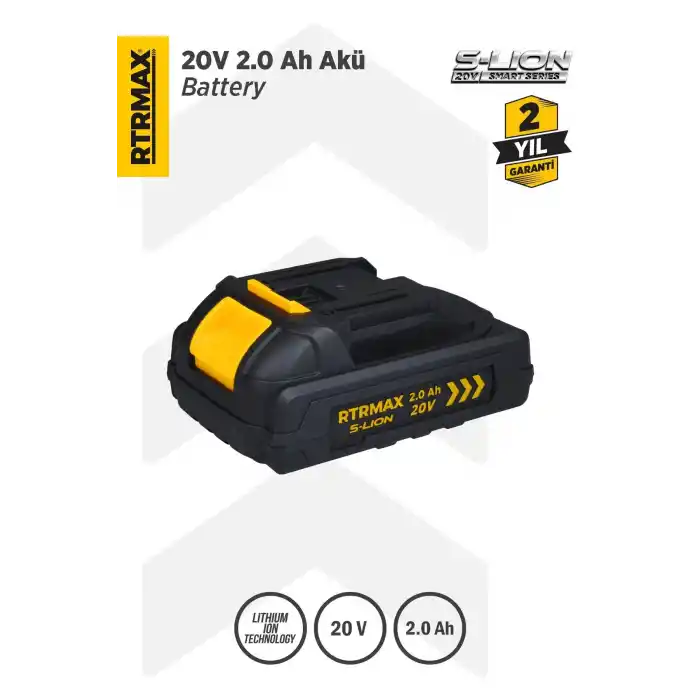 Rtrmax RTS5002 Smart-Lion 20V Akü Yedek Batarya 2.0 Ah