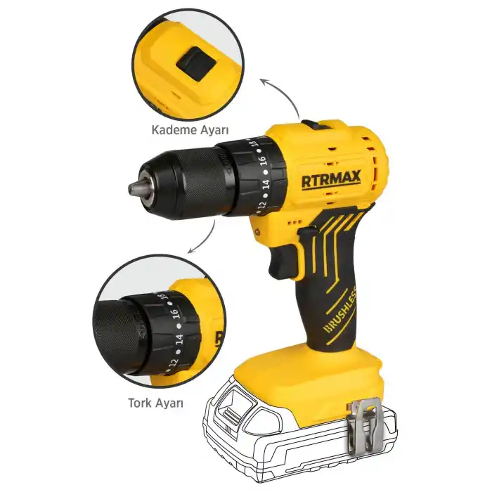 Rtrmax RTS5012B Solo Akülü Darbeli Matkap