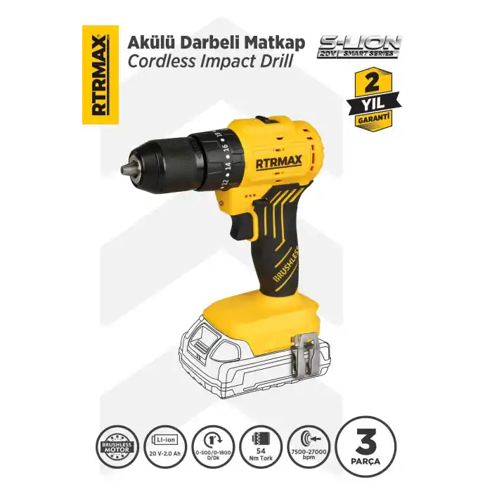 Rtrmax RTS5012B Solo Akülü Darbeli Matkap