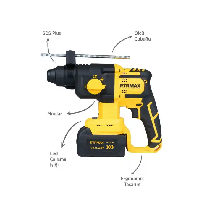 Rtrmax RTS5040 Akülü Kırıcı Delici