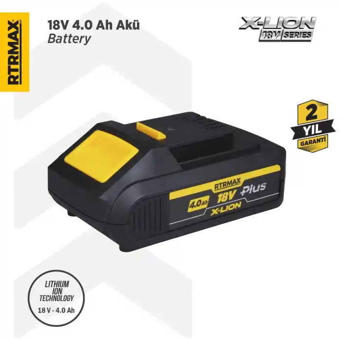 Rtrmax RTX1804P X-Lion Plus Akü Yedek Batarya 4.0 Ah