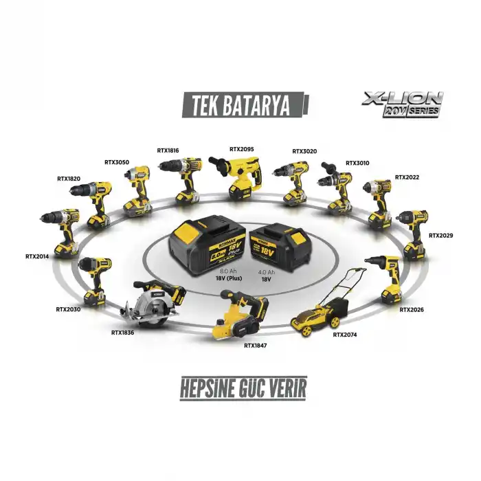 Rtrmax RTX1804P X-Lion Plus Akü Yedek Batarya 4.0 Ah