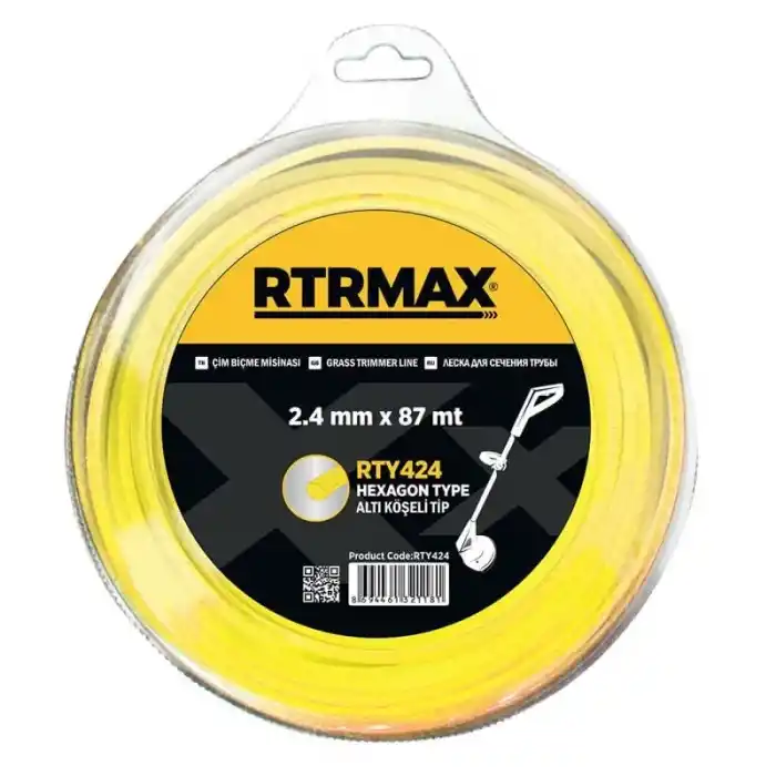 Rtrmax RTY433 3.3mmx46m Tırpan Misinası Sarı Altıköşe