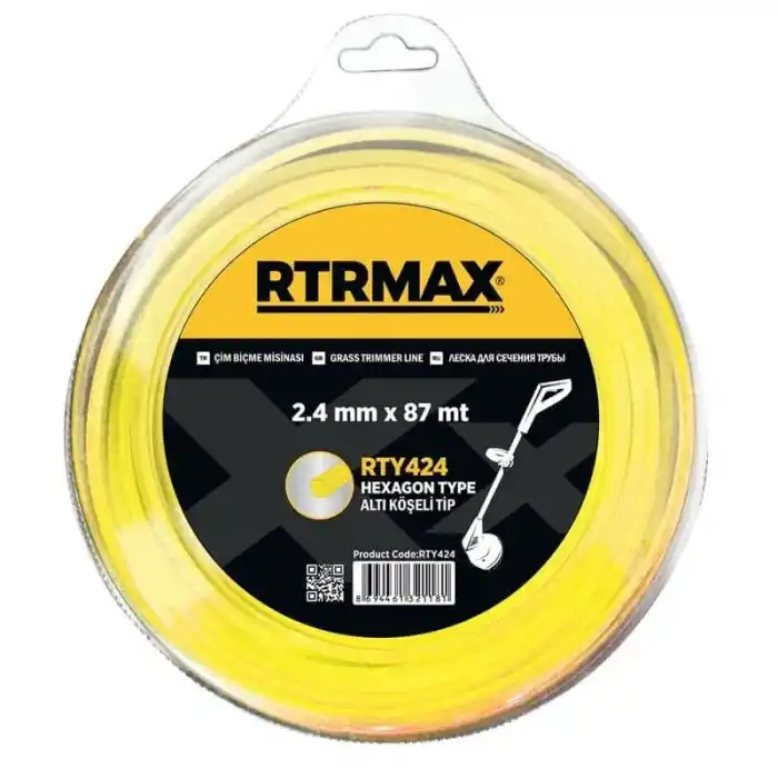 Rtrmax RTY439 4mmx32m Tırpan Misinası Sarı Altıköşe