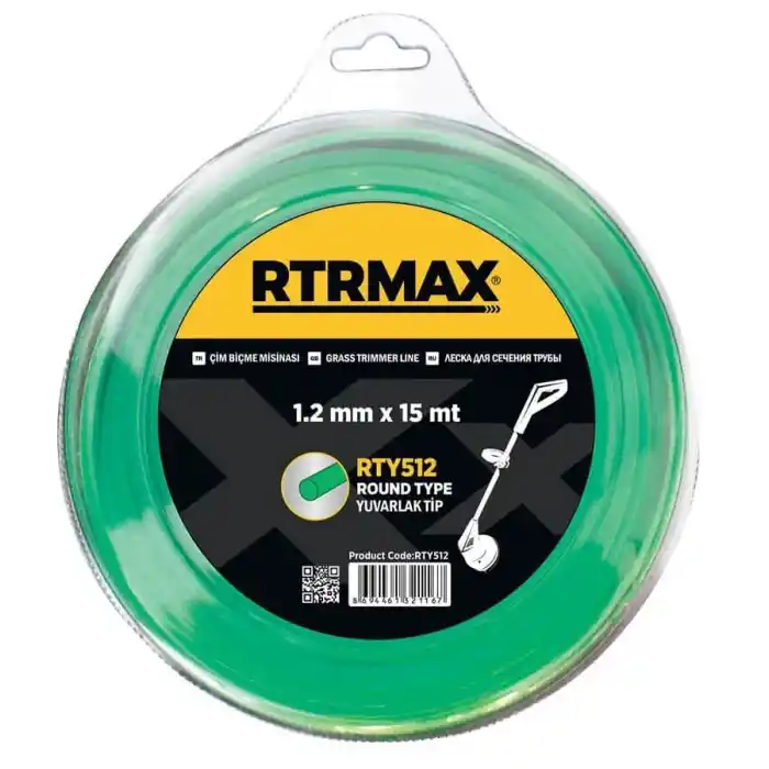 Rtrmax RTY533 3.3mmx46m Yeşil Yuvarlak Tırpan Misinası