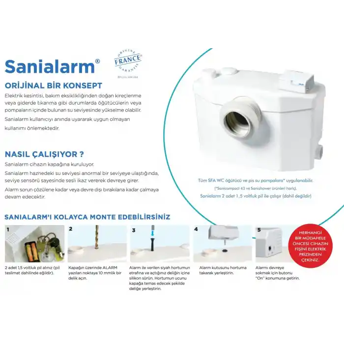 Sanialarm Sanihydro Atık Su Tahliye İstasyonları İçin Alarm Modülü