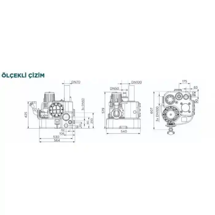 Sanicubic 1 GR SE71.4 T Foseptik Pis Atık Su Tahliye İstasyonu