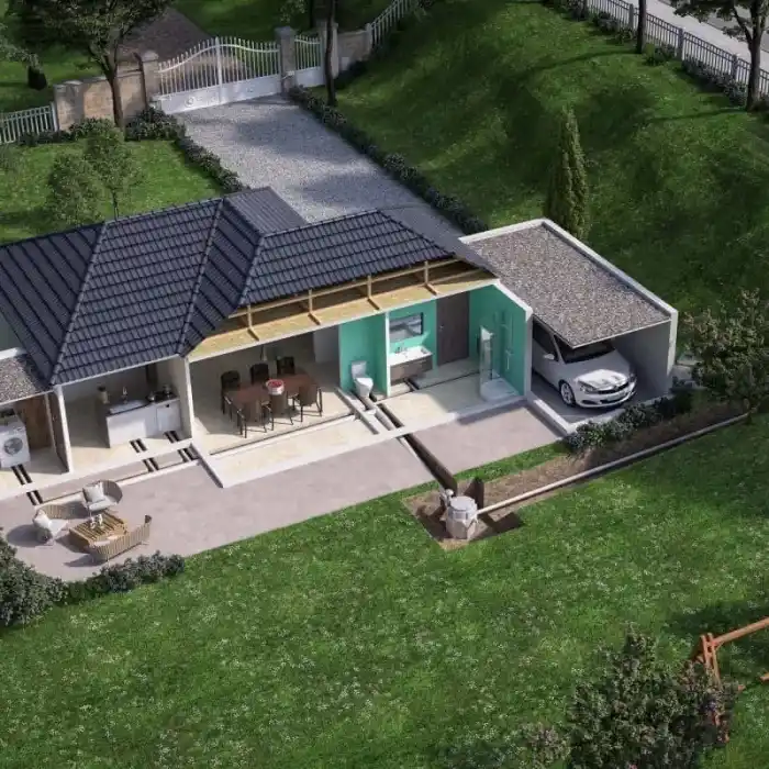 Sanihydro Sanifos 610 Çift Pompalı 2 Ünite Monofaze Foseptik Bıçaklı Öğütücü ve Tahliye İstasyonu 610 Lt.