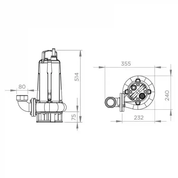 Sanipump SLD 700 SA Drenaj Pis Atık Su Dalgıç Pompa