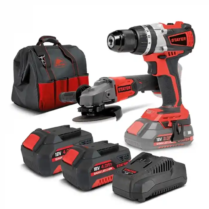 Stayer 3333 PB L2034 Akülü Matkap+AGR L20 Avuç Taşlama Seti
