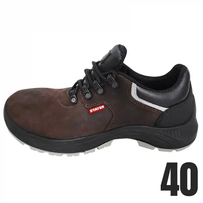 Stayer CARLAJR İş Ayakkabısı Crazy Deri Kompozit Burun Çift Dansite PU-PU Taban 40 Numara