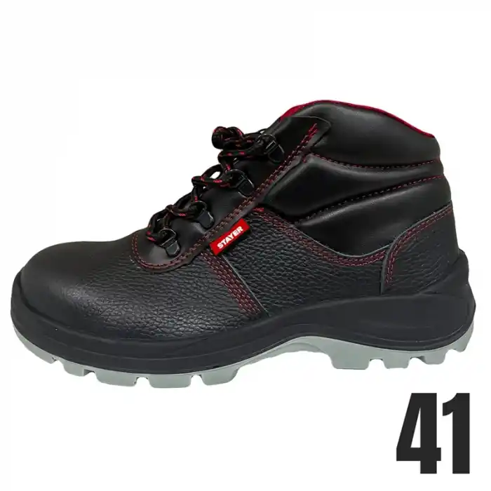 Stayer ZC3S3 Baskılı Deri Çelik Burun Çelik Arataban Bot Çift Dansite PU-PU Taban 41 Numara