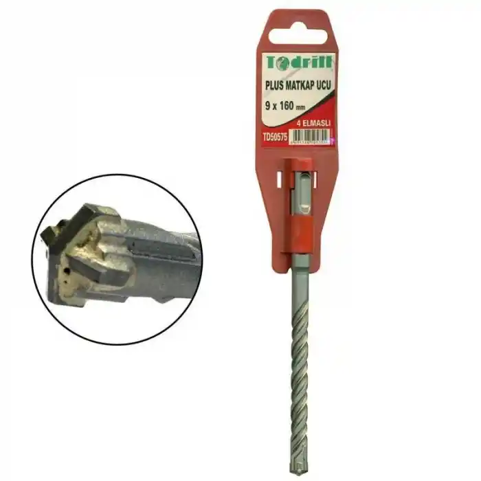 Todrill TD50559 7x110mm Sds-Plus 4 Elmaslı Matkap Ucu