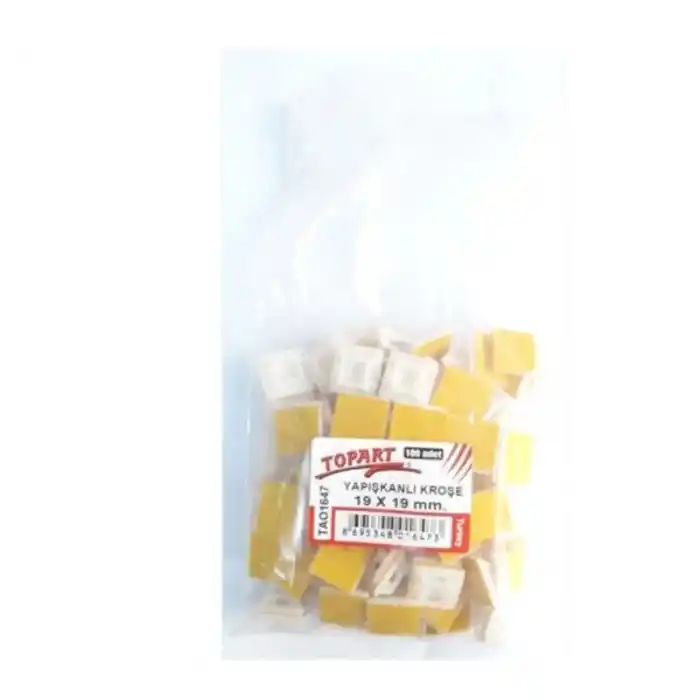 Topart TA01647 19x19mm Yapışkanlı Kroşe 100lü paket