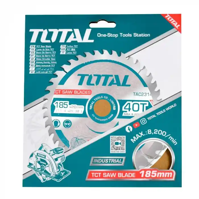 Total TAC231415 Ahşap Daire Testere Yedek Bıçak 185mm