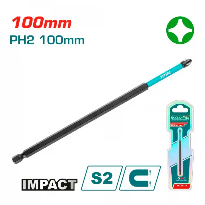 Total TACIM71PH2100 Darbeli 100 mm PH2 Bits Uç