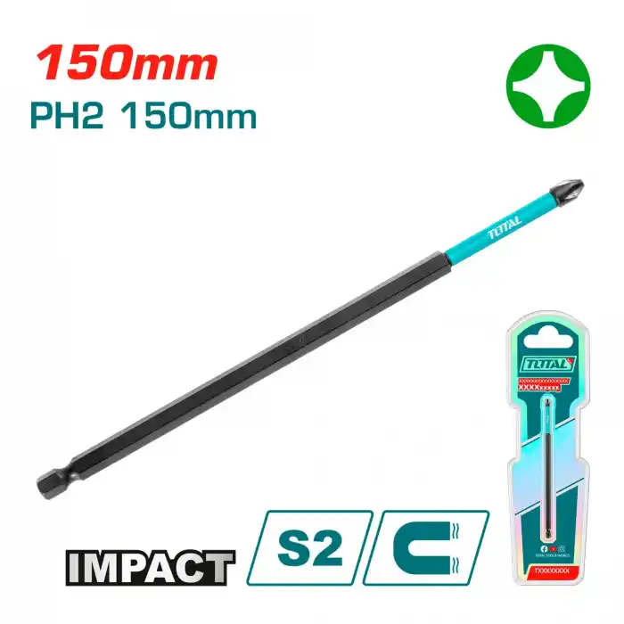 Total TACIM71PZ250 Darbeli PH2 150mm Bits Uç