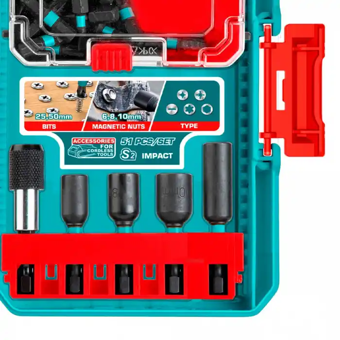 Total TACSDL25106 Bits Uç Seti 51 Parça
