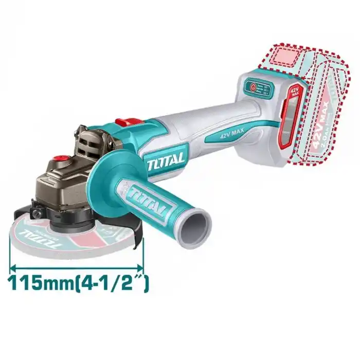 Total TAGLI4108112E Akülü Avuç Taşlama 115 mm 42V