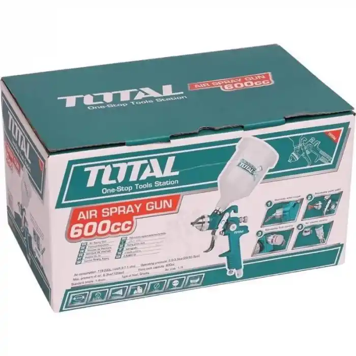 Total TAT10601 Üsten Depolu Havalı Boya Tabancası 1.4mm