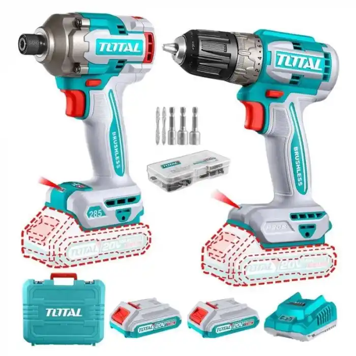 Total TCKLI20272E Akülü Matkap Darbeli Vidalama Seti 2.0Ah