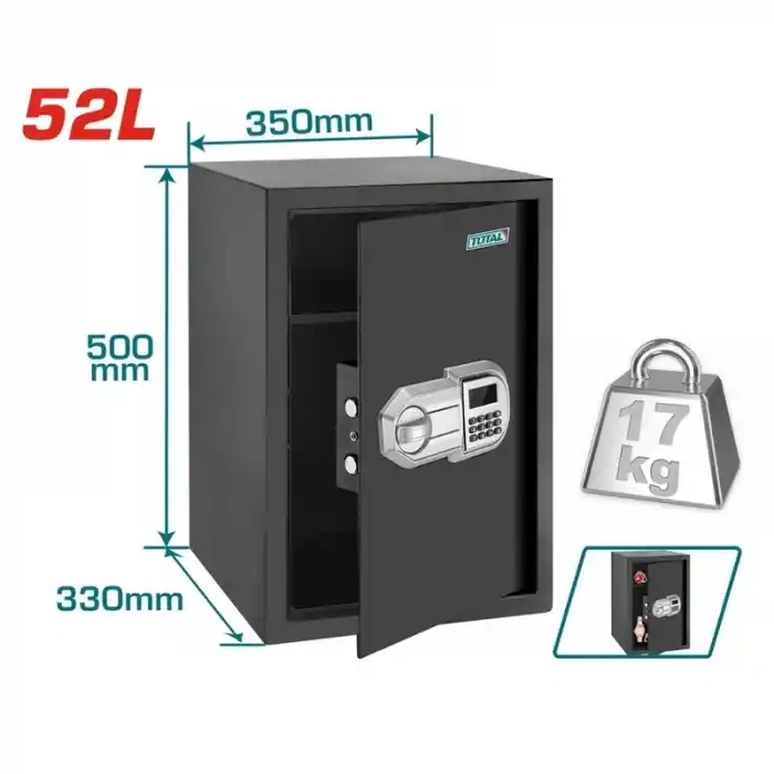 Total TESF5001 Elekronik Şifreli Para Kasası 52 Lt