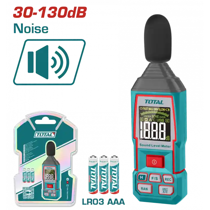 Total TETSL031 Dijital Ses Seviyesi Ölçer Desibelmetre